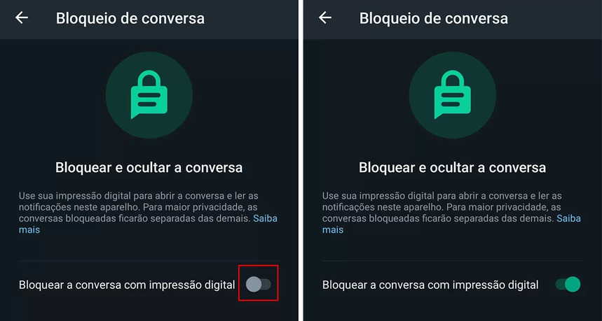 como bloquear conversa no whatsapp