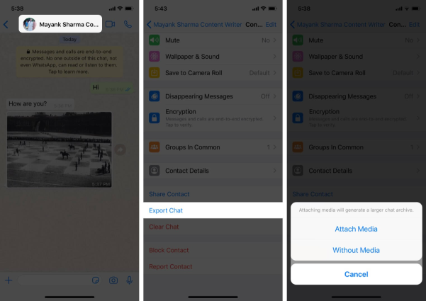 como ver histórico de conversa no whatsapp 