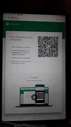 como usar whatsapp web no tablet
