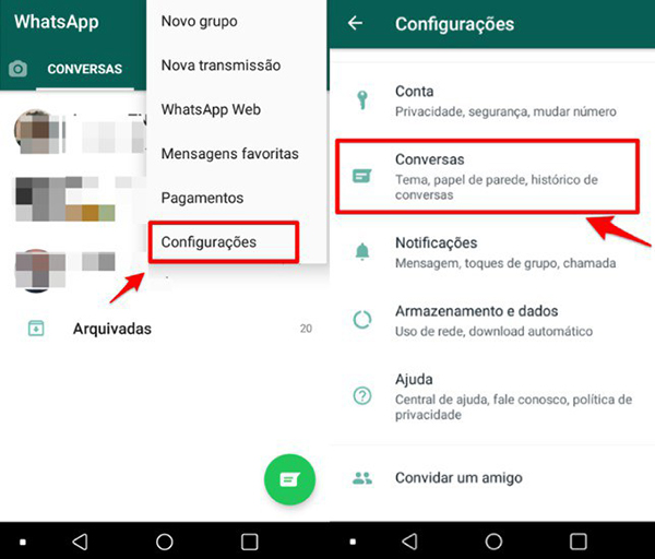 WhatsApp Configurações