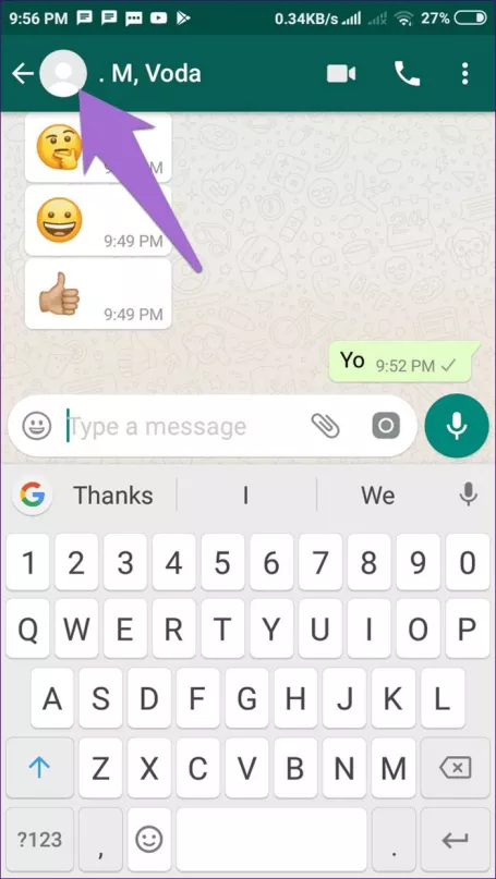status do perfil do WhatsApp