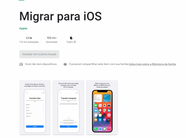 Migrar para iOS – Apps no Google Play
