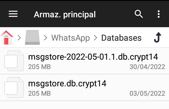 backup local do whatsapp