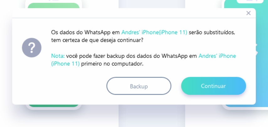transferir WhatsApp entre dispositivos