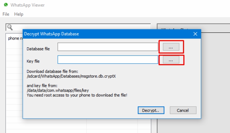 importar o arquivo do whatsapp