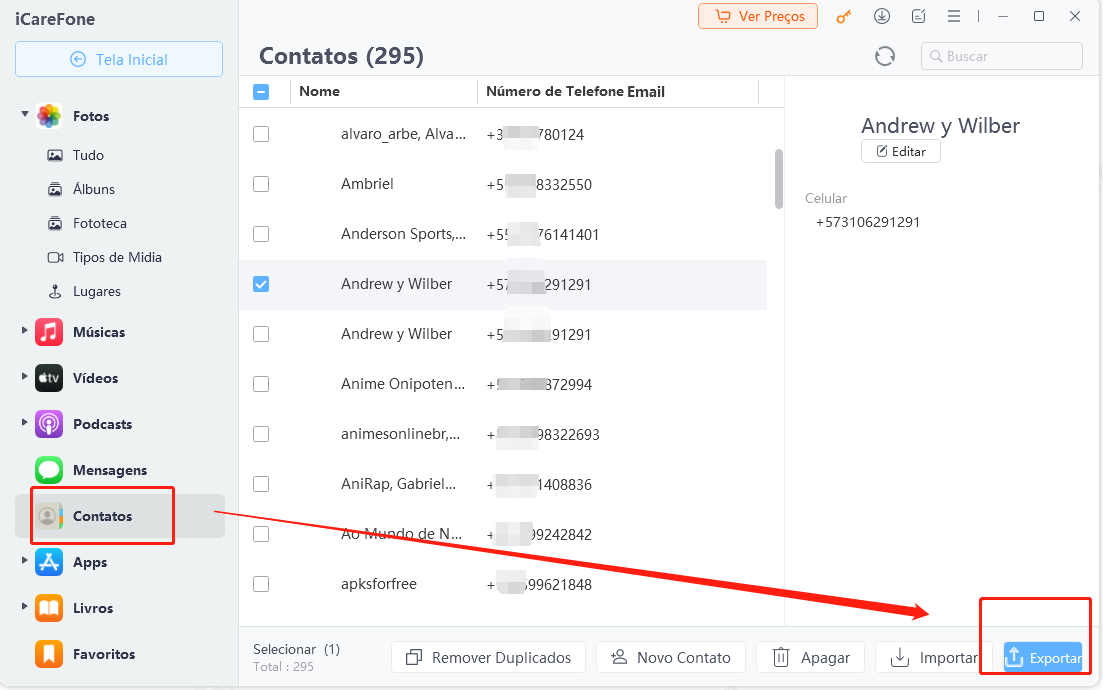add contacts to iphone - icarefone guide